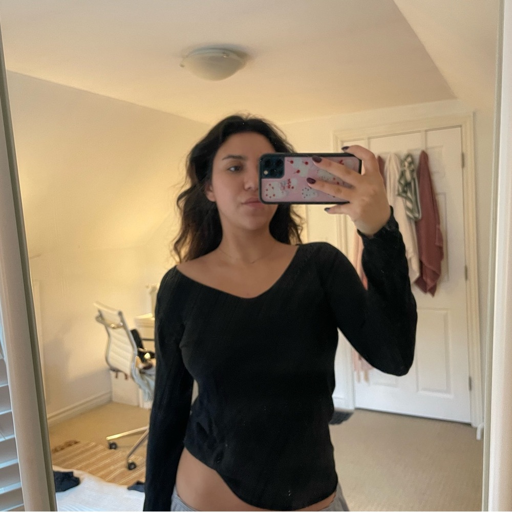 Black Long Sleeve Top